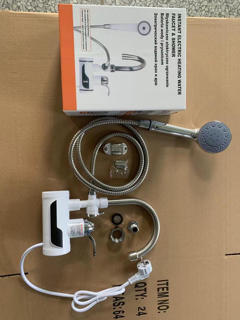 Natychmiastowy Elektryczny Kran Bojler z Cyfrowym Wyświetlaczem do Pryszniców Gorącej i Zimnej Wody