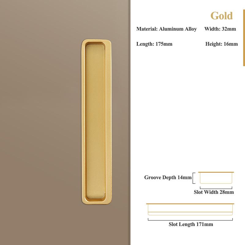Modern Minimalist Embedded Grooved Sliding Door Handle Concealed Extended Cabinet Handle Wardrobe Closet Furniture Drawer Pulls