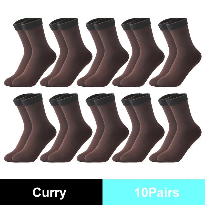 Zimní teplé dámské ponožky Měkké zesílené termální plyšové ponožky Dívčí jednobarevné sametové vlněné sněhule Podkolenky na podlahu Domácí spací ponožky