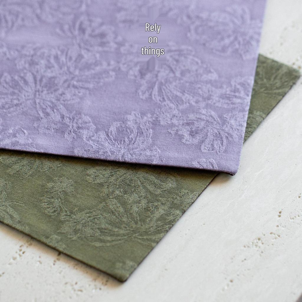 Mu Xi Retro Cloud Gauze Daisy Tea Mat - Chinese Style Tea Table Cloth Accessory