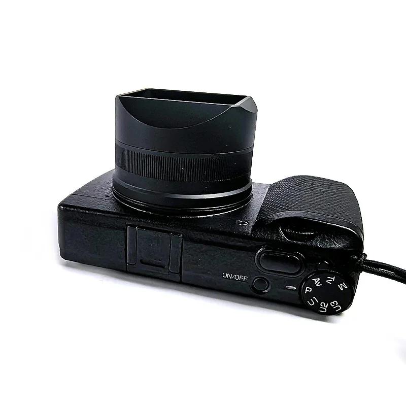 Metal Square Lens Hood Lens Shade for Ricoh GR III GR IIIX GR3 GR3x  Support Standard Filters