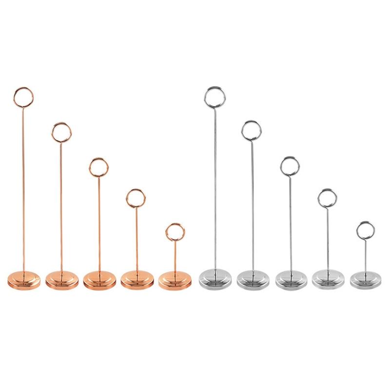 4/6/8/10/12 Inch Table Number Holder Stand Place Card Holders Tabletop Menu Sign Recipe Clip Cardholder for Wedding Banquet