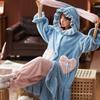 Cartoon Thicken Kimono Bathrobe Women's Dressing Gown Pajamas Hooded Robes Coral Fleece Sleepwear Winter Coats for Home Clothes