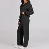 Women's Two Piece Outfits Matching Sets Long Sleeve Pullover Tops And Wide Leg Pants Tracksuit Sets
