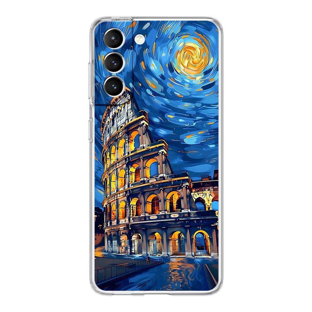 Phone Case For Samsung Galaxy S25 S24 S23 FE S22 Ultra S20 S21 5G S10 S9 Plus S10E S8 Soft Clear Cover Landscape Art
