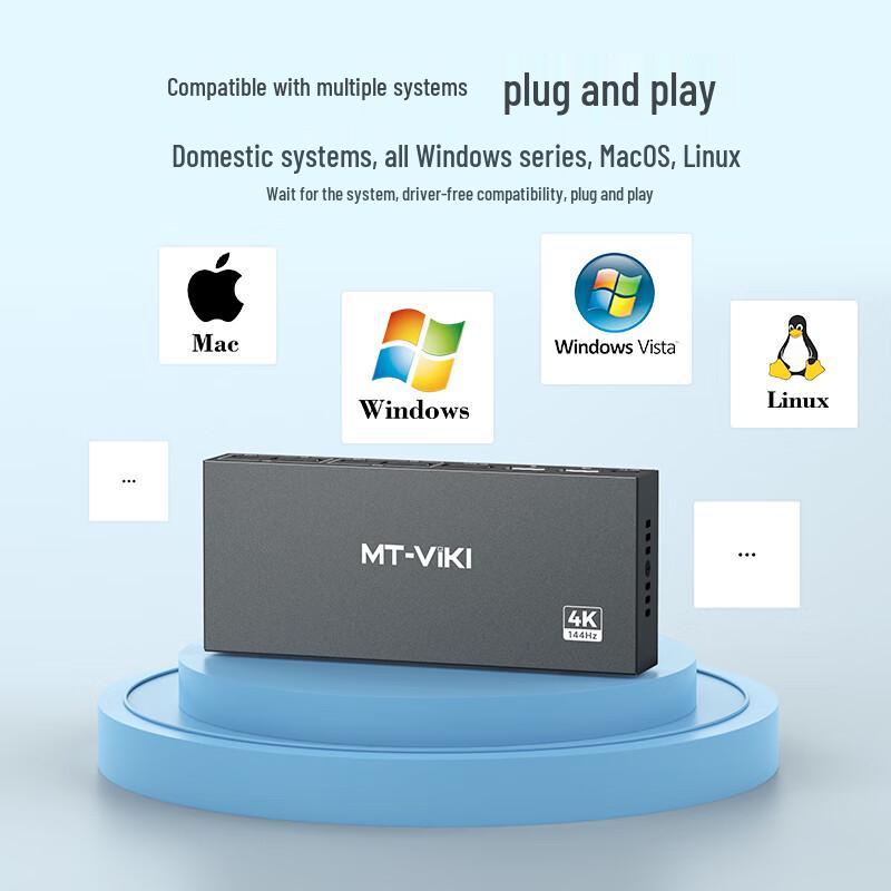 MT-viki 8K DP KVM Switch (2-in-1 out)