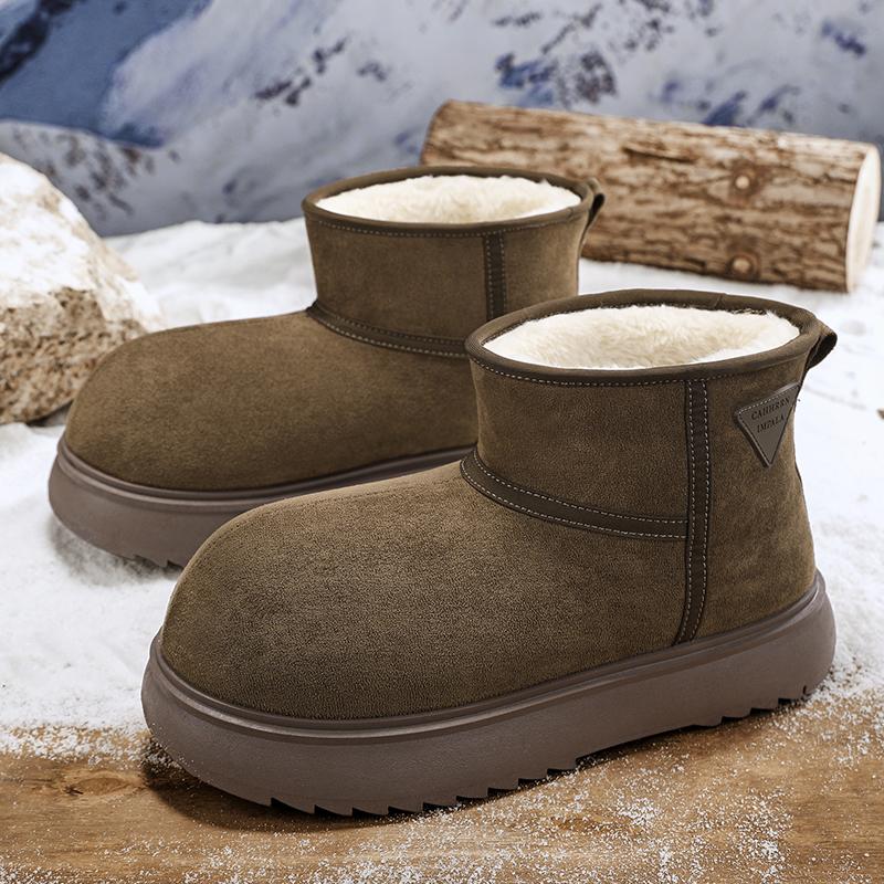 Fashion Winter New Platform Men and Women Snow Boots Casual Slip-on Botas Altas Plush Warm Home Cotton Shoe Classic Lovers Ankle Boots