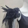 Elegant Shoulder Covers Bride Dress Accessory for Women Black Tulle Detachable Bridal Wedding Dress Accessories