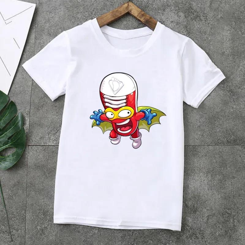 Summer Fashion Unisex T-shirt Cute Los Super Zings Series 4 Cartoon Kids T-Shirts Short Sleeve Print Boys Girls Tops