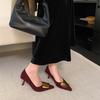 French Pointed-toe Women Office Pumps 2026 Spring New Elegant and Stylish Slim Thin Heels Wedding Party Stiletto Heels Shoes