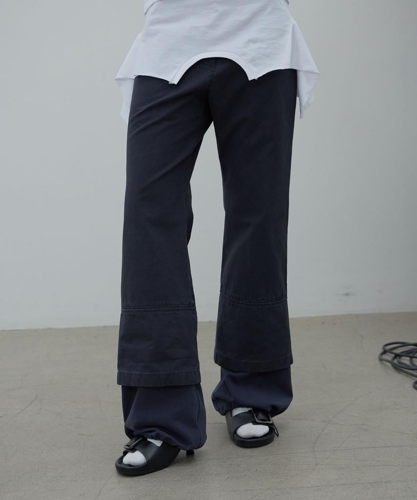 LCDC™ Layered Hem String Pants (Dark Navy)