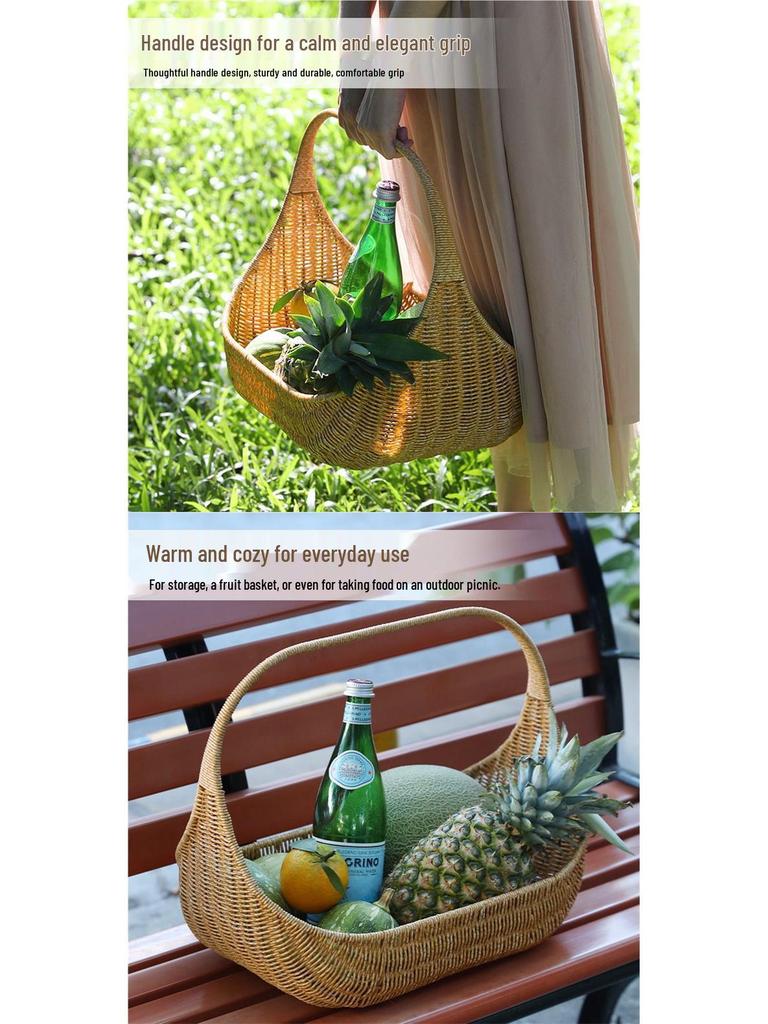 Luxury Outdoor Rattan-Style Picnic & Gift Basket