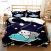 3D Cute BuBu Bear Cartoon Anime All Season Duvet Cover kawaii Bedding set Soft Quilt Cover and Pillowcases Full Queen King Size
