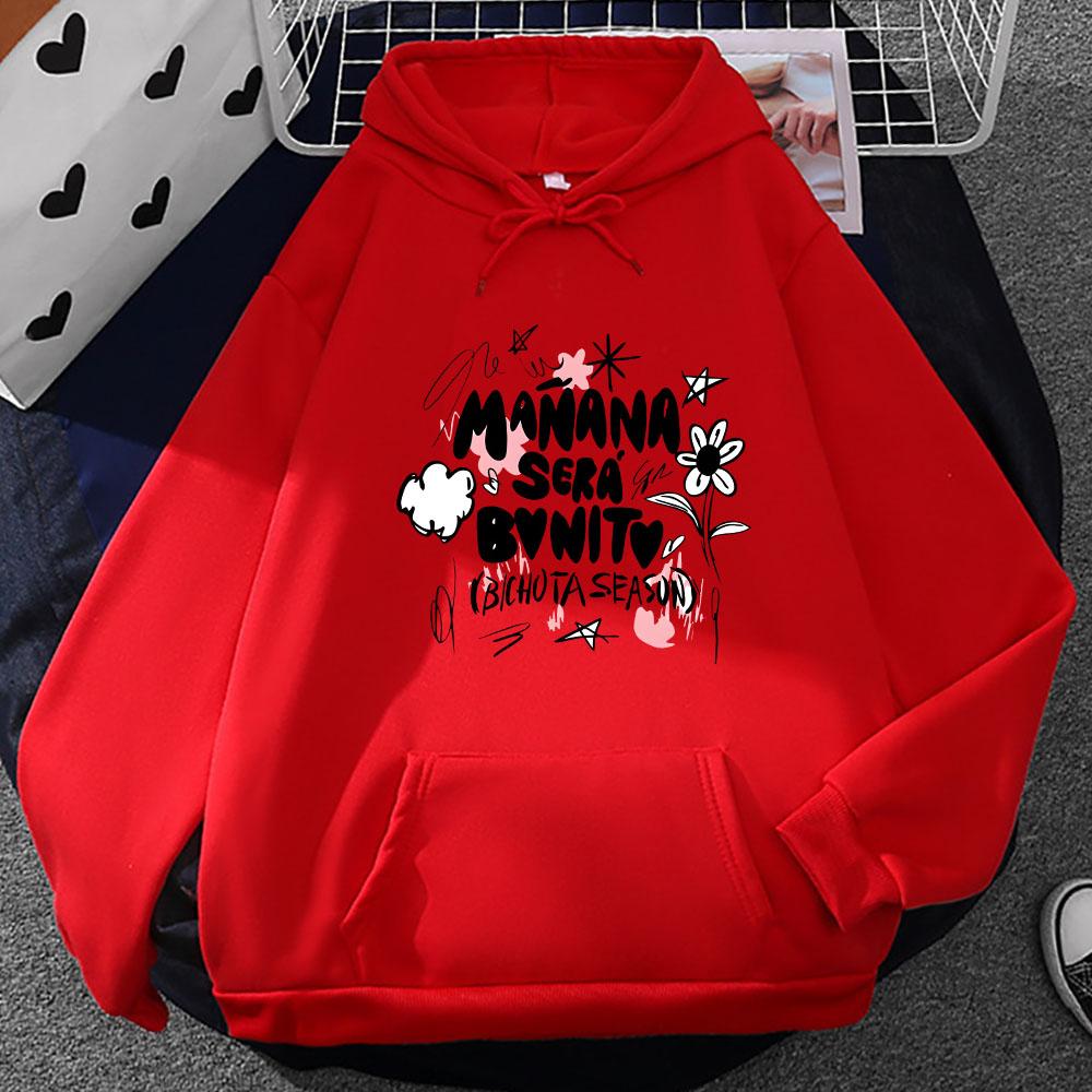 Karoll G Manana Sera Bonito Print Hoodie Vorherrschende Streetwear Pullover Winter Fleece Sweatshirts Übergroße Kleidung
