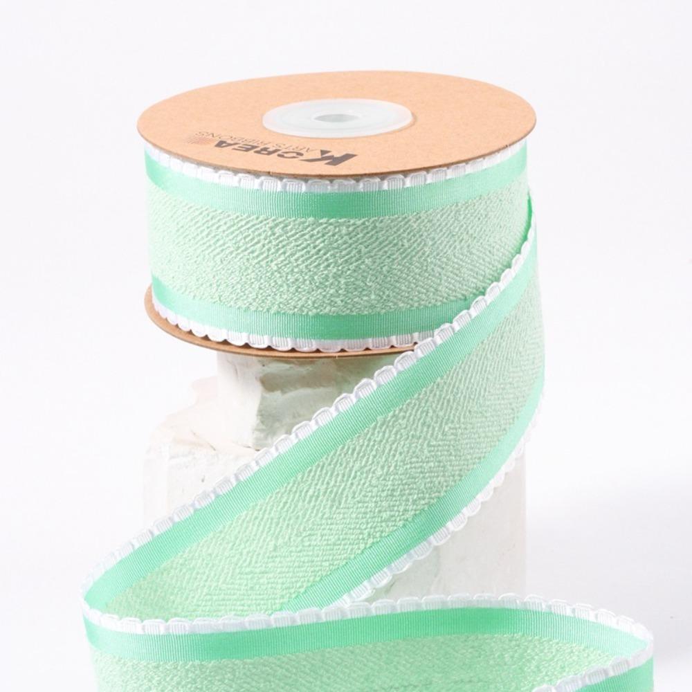 

10yards Handmade 38MM Twill Ribbon Buffing Edge Wave Lace Concave Convex Ribbon DIY Crafts Lace Edge Ribbon Gift Wrapping L зелёный