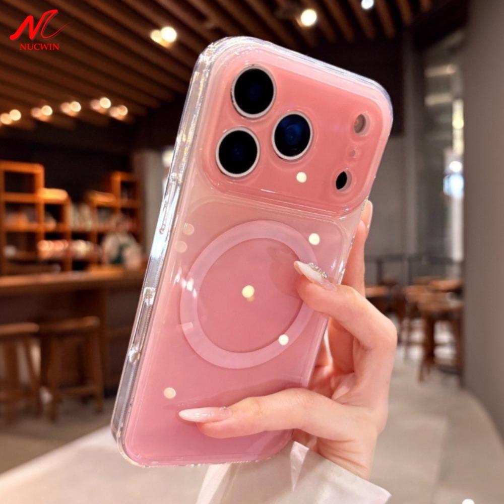 Candy Color for Magsafe Case for iPhone 17 16 15 14 Pro Max Wireless Charging Shockproof Lens Protection Cover with AI Button