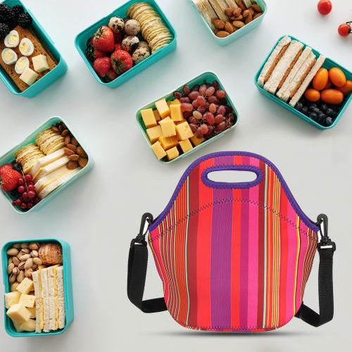 PATIKIL Neoprene Insulated Lunch Tote Bag, Portable Insulated Lunch Box with Food Container and Shoulder Strap for Work, Office, Picnics, and Outdoor