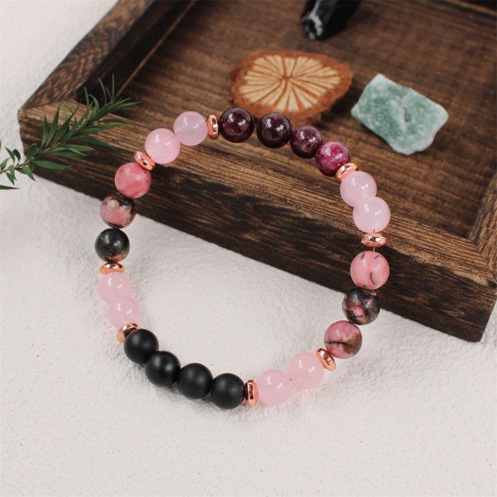 Natural gemstone Pomegranate Stone Bead Bracelet charm Women Garnet Charm Bangles Friendship Gift