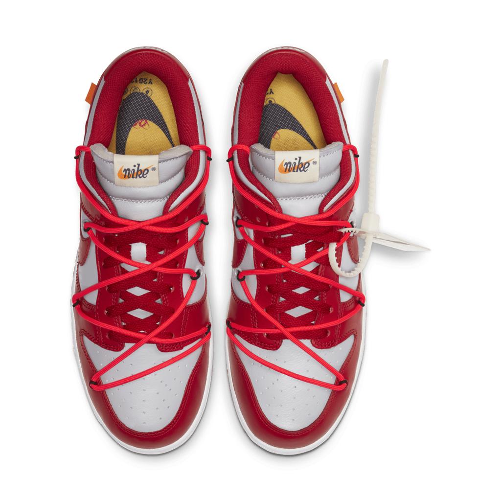 CT0856-600 Off-White A Nike Dunk Low University Red Wolf Grey (Men's)