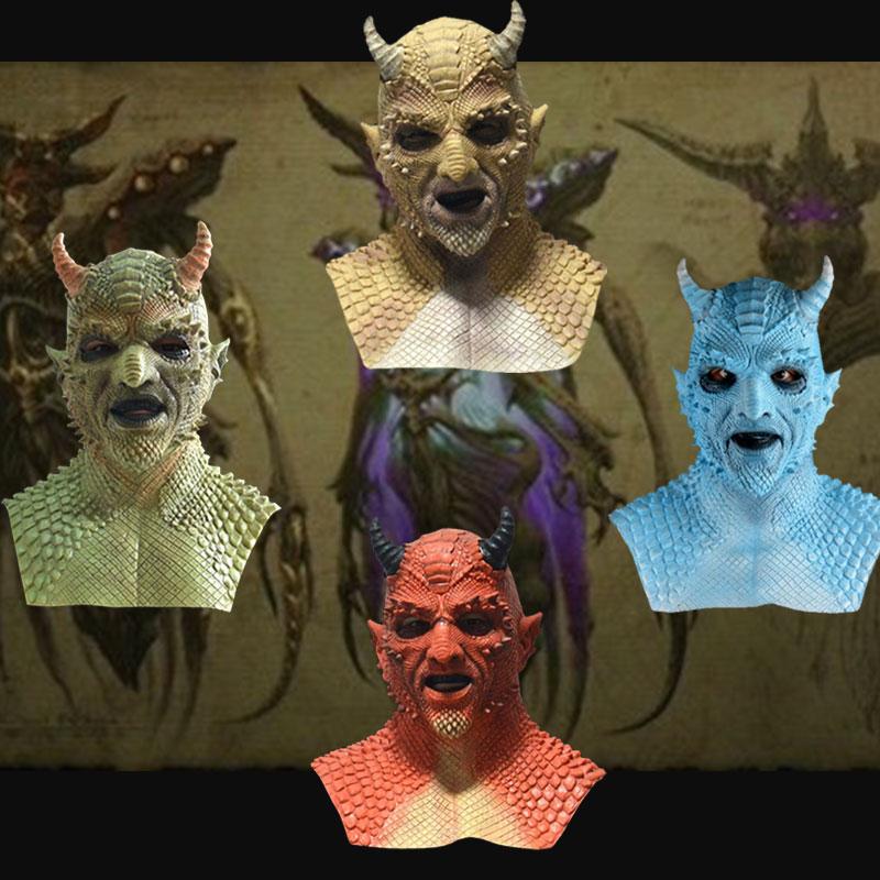 Diablo Demon Belial Mask Latex Headgear Game Roleplaying Halloween Toy Funny