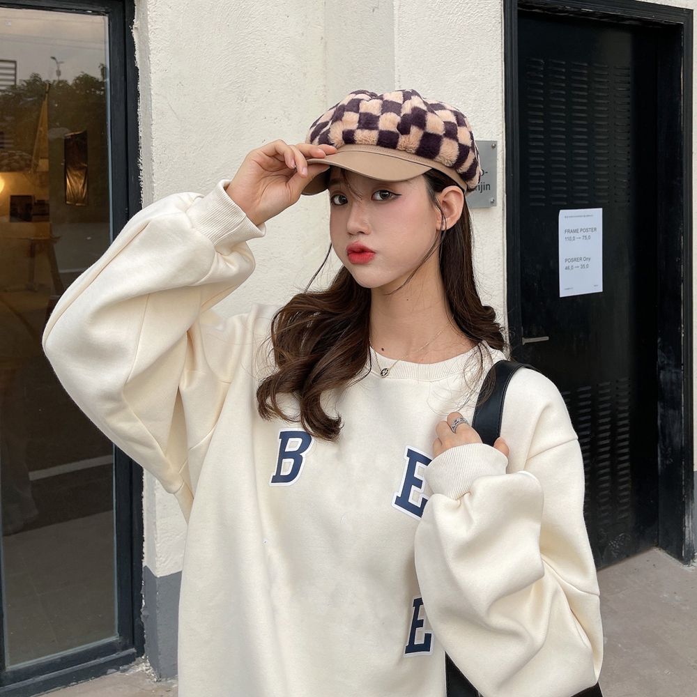 

Зима Осень Клетчатые Бейсболки Козырьки Женские Сетчатые Береты Корейские Кепки Художника Британские Фуражки чёрный