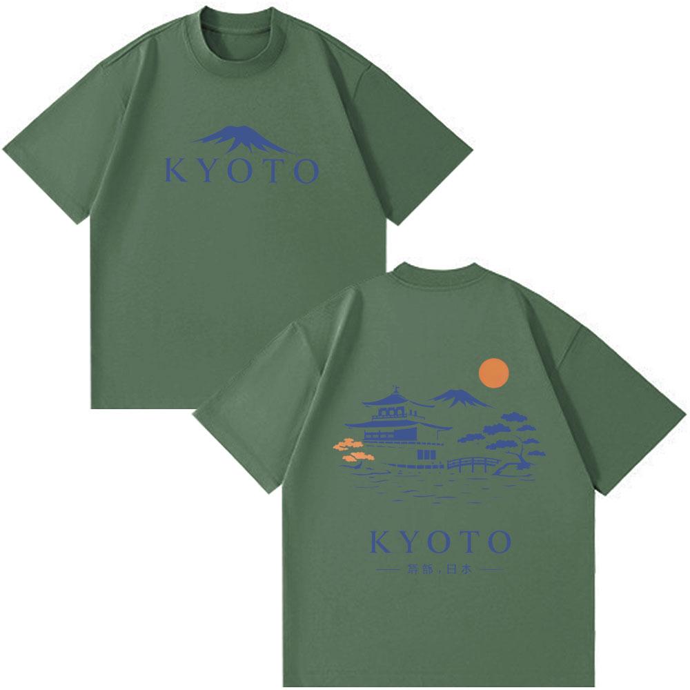 

Kyoto Japan Style T Shirts Summer Unisex Women Clothing Fashion Vintage Short Sleeve T-shirt Cotton Casual Tops Harajuku Streetwear 4XL