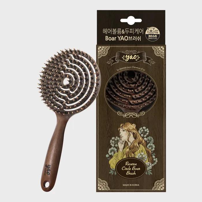 

Расческа для волос Reverse Wood Circle Boa