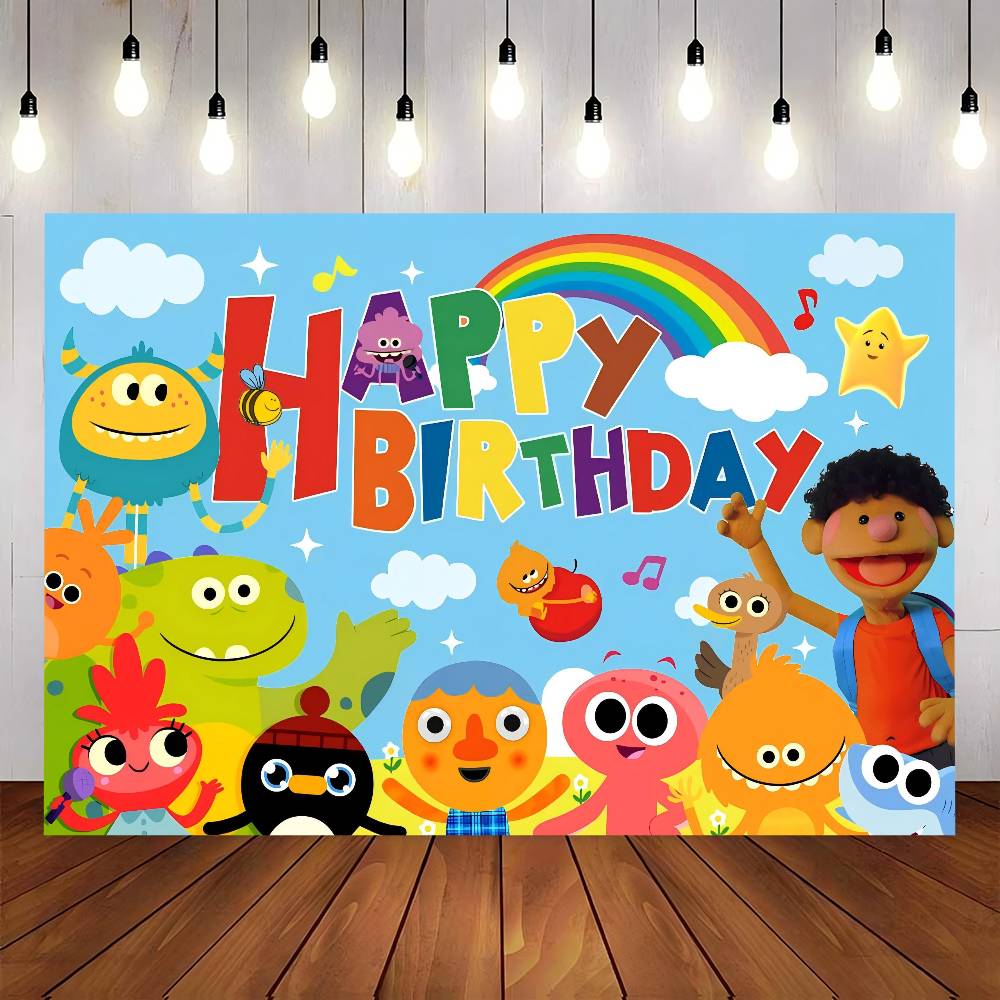 S-Super S-Simple Songs Cartoon Photographic Background, Children's Parties Background, Photo Session Sign