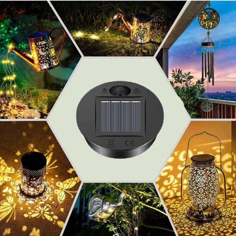 Elegant Solar Lantern Led Light For Outdoor Use With Stylish Hat And Garden Decor