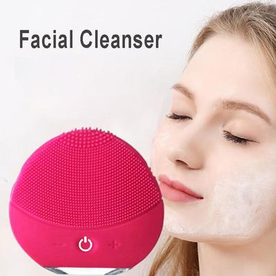 Electric Facial Cleansing Brush Massager Waterproof Silicone Face Massage Cleaner Deep Pore Face Cleansing Brush Women Beauty Skin Care Tool