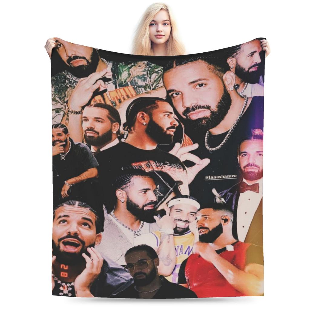 Stylish Drakes Iceman Album Blankets Ultra-Soft Flannel Cozy Throw Blankets Machine Washable