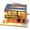 Moin Moin 1/24 Dollhouse Miniature Sushi Restaurant Kit with English Instructions LED Light Realistic Food