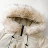 % Down New National Standard White Duck Down Down Jacket for Men and Women In Winter Loose Parker Thickened Large Fur Collar Jacket for Men