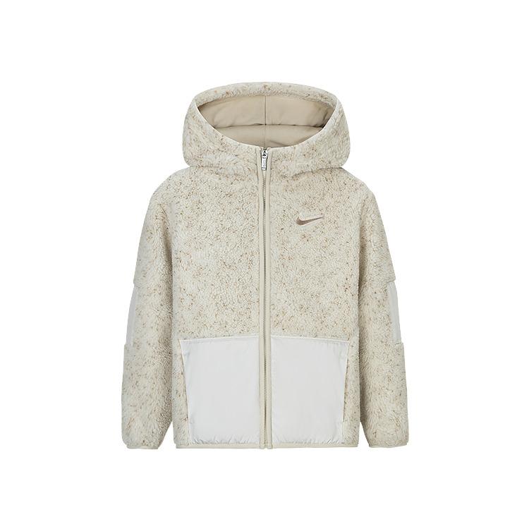 Nike Jacket Fashion Hooded Comfortable Long Sleeve Pale Ivory Kids Jackets NY2442189PS-002