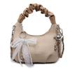 Dumpling Shape Pu Clutch Bag With Zipper Closure And Chain For Casual Day Out