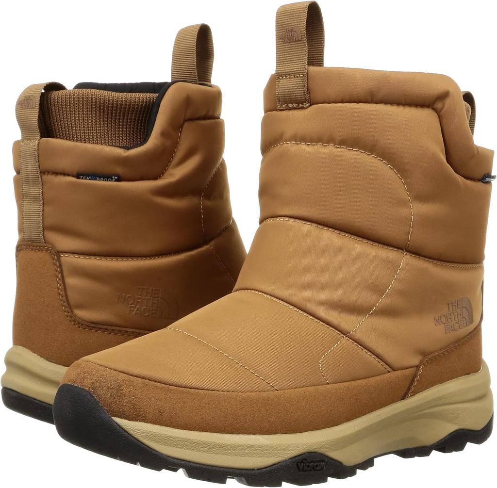 The North Face Nuptse Bootie WP Knit Short NF52274 Utility Brown/TNF Black JP 23.0 cm (US 5)