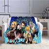 LOUSIDREAM Demon Slayer Blankets for Beds Home Travel Adult Flannel Blanket for Couch Bed Living Room Sofa Child Keep Warm