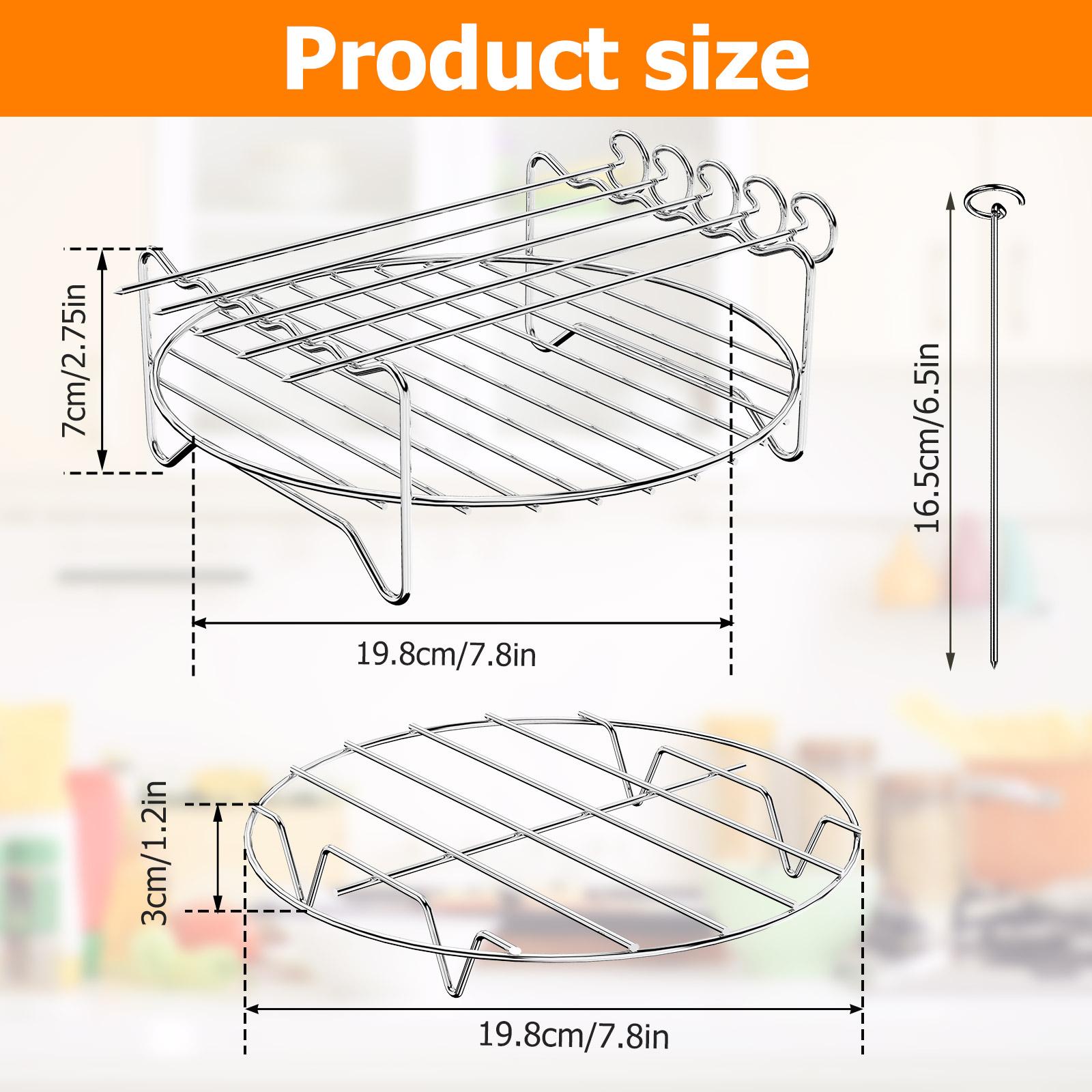 

3 Tier Air Fryer Rack Dehydrator Rack Cookware Steamer Rack Cooking Baking Pot Stand Kitchen Gadget Baking Pan BBQ Grill Cooker