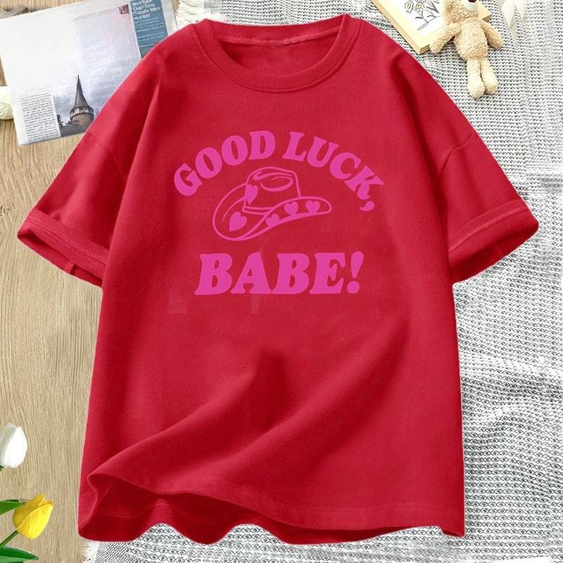 Good Luck Babe Pride T Shirt Midwestern Princess Lesbian Pride Tshirt WOMEN Cotton Short Sleeve Tshirts WOMENs Oversized