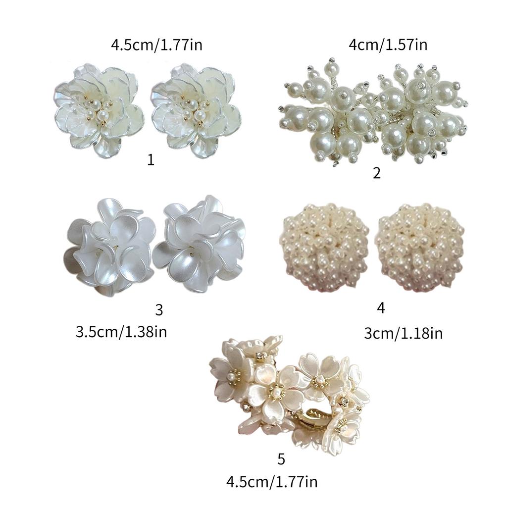 Stylish Ear Studs Unique Earrings Lightweight Ear Studs Comfortable Ear Jewelry ABS Texture Suitable for Various Outfits