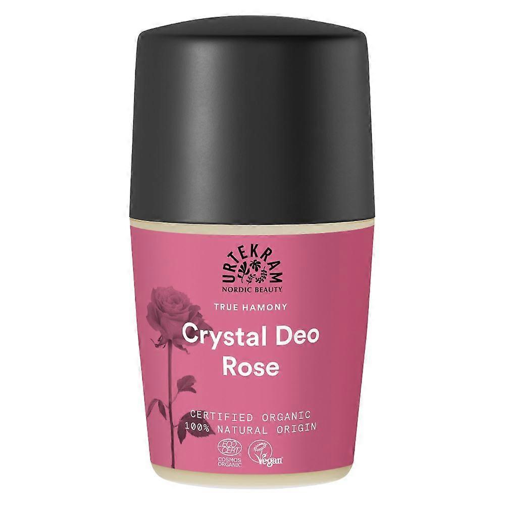 Urtekram Rose Crystal Deodorant Roll On 50ml Organic