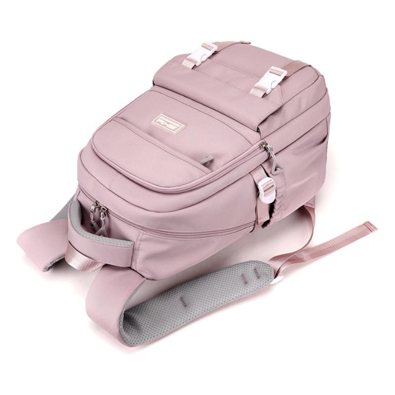 Schlichter einfarbiger Mittelschüler-Rucksack, lässiger Reiserucksack mit großer Kapazität, praktische mehrlagige Taschen, Schultaschen für Oberstufenschülerinnen