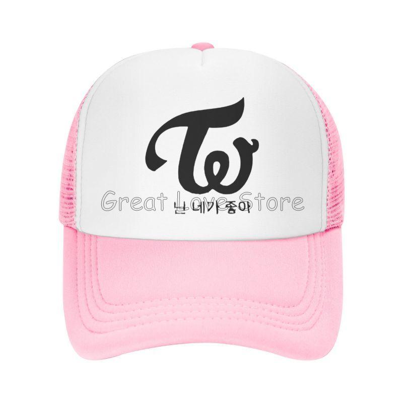 Twice "I Fancy You" Mesh Baseball Cap Summer Outdoor Breathable Sun Protection Hats Unisex Adjustable Travel Snapback Hat