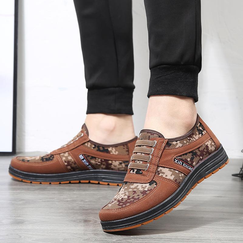 

2025 старые пекинские тканевые туфли мужские повседневные спортивные рабочие туфли плоская подошва на одной педали подошва из говяжьей кожи мужская обувь повседневная обувь для папы 44