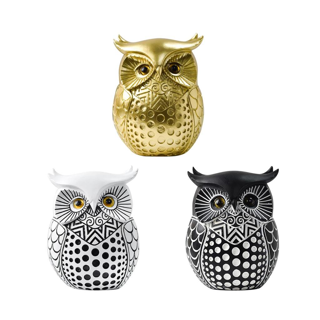 Owl Statue Home Decor Simple Accent Cute Animal Sculpture Owl Decorations for Home for Tabletop Entrance Shelf Mantel