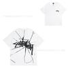 [2] American trendy brand short-sleeved t-shirt black and white collection printed short-sleeved t-shirt casual couple men and women of the same style