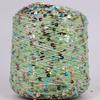 Hand-Knitted Bright Cotton Yarn with Sequins, 3MM+6MM, Combed and Fancy