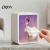 Ballerina Art Paper Dispenser Light-Up Rectangular Tissue Box, Cartoon Design LED Night Light, Decorative Desk Organizer Towel Holder for Bedroom And
