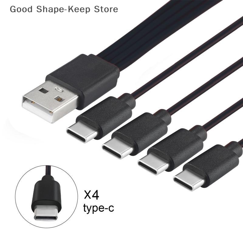 Fast Charging, Multi USB-C Splitter Cable, 4 in 1 for Laptops, Tablets, Huawei PC