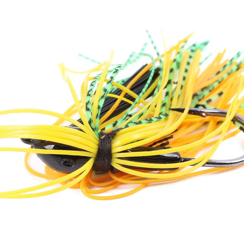 1PC Fishing Lure 10g Head Metal Bait With Rubber Skirt Artificial Wobbler Buzzbait Jigging Lure Spinner Bait Fishing Stuff